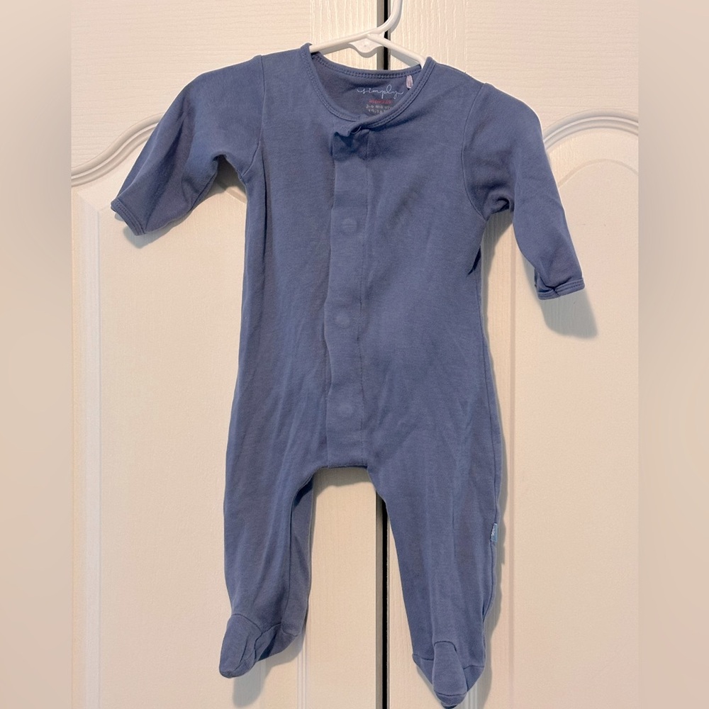 Magnetic Me Footie Pajama Navy Blue 3-6 months
